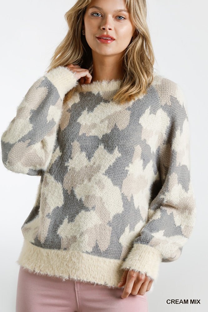 Army print outlet sweater