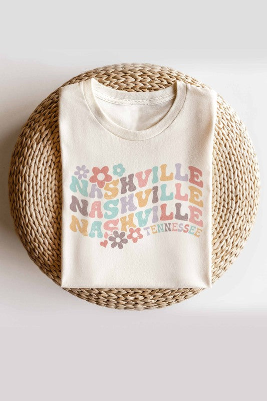 Nashville Words Black Graphic Tee