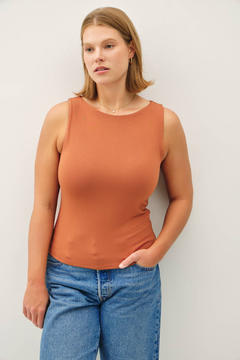 PLUS [SOFT CORE] BASIC BOAT NECK TANK