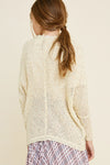 Kids Semi-Sheer Dolman Sleeve Cardigan Sweater