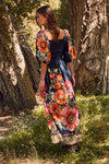 Floral Border Printed Maxi Dress