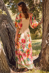 Floral Border Printed Maxi Dress