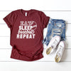 Eat Sleep Baseball Repeat With Ball Tee