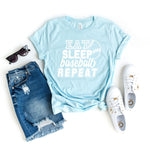 Eat Sleep Baseball Repeat With Ball Tee