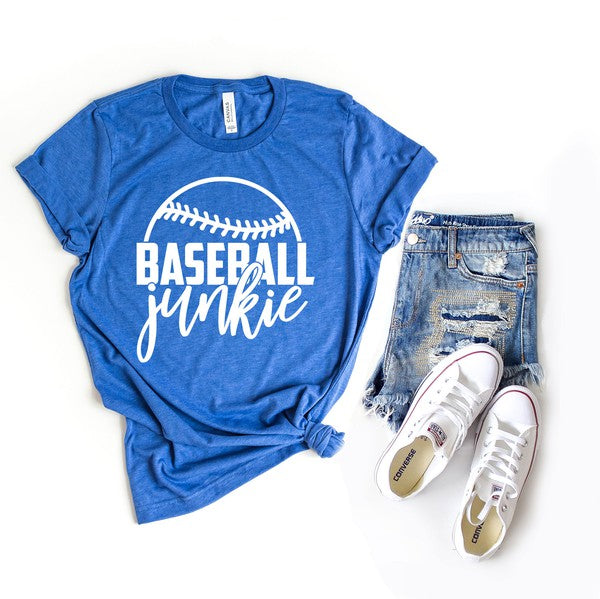 Baseball Junkie Short Sleeve Graphic Tee