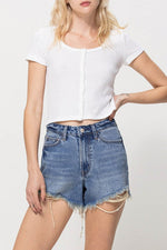 Vervet Distressed Rigid Mom Shorts (Online Only)