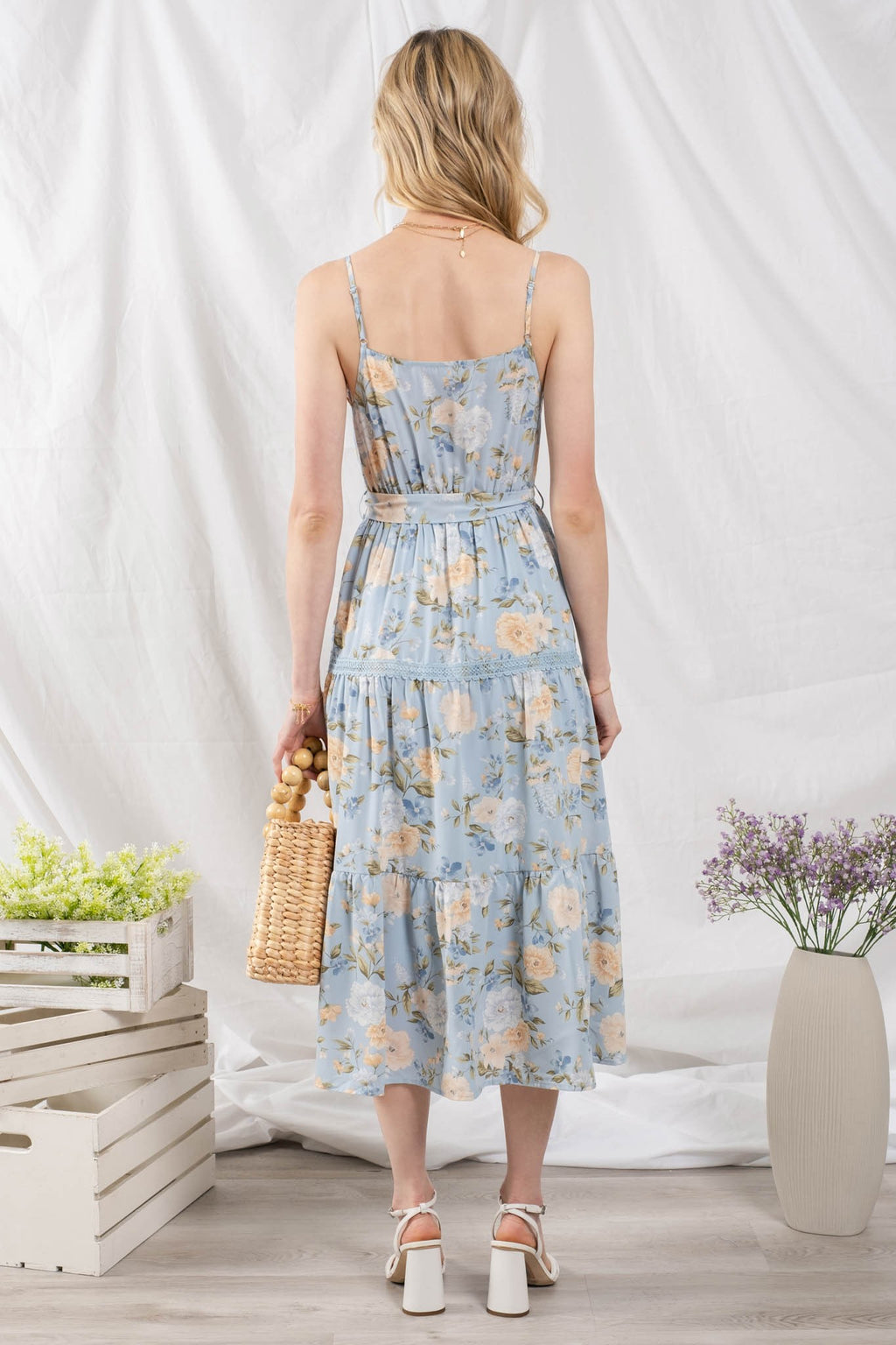 Lace Floral Romance Midi Dress