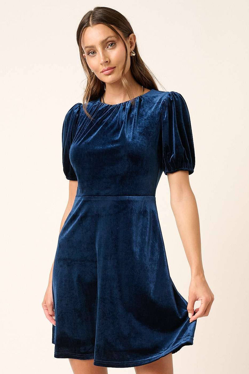 Veronica Velvet Knee Length Dress