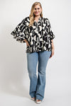 Test My Love Abstract Plus Size Top