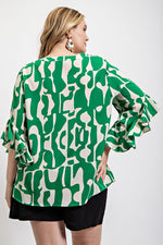 Test My Love Abstract Plus Size Top