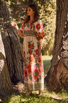 Floral Border Printed Maxi Dress