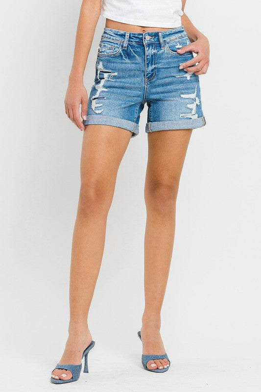 Vervet High Rise Double Cuff Shorts (Online Only)