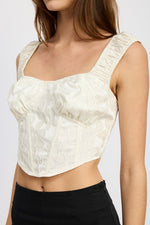 PUFF SLEEVE CORSET TOP