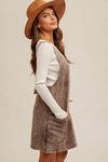 Snow Wash Twill Overall Dress