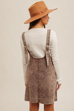 Snow Wash Twill Overall Dress