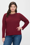 Curvy Round Neck Long Sleeves