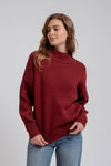 Large Mock Neck Sweatshirt