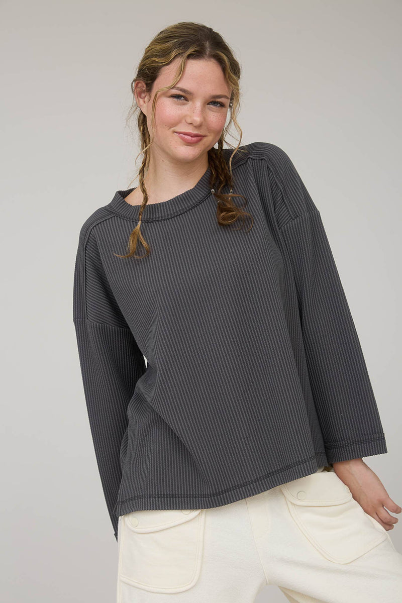 The Promise Ribbed Crew Neck Top