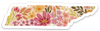 Tennessee State Floral Sticker 3.5x2in.