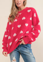 Oh My Fuzzy Heart Sweater