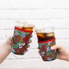 Christmas Floral Drink Sleeve | Iced Coffee, Drink Koozie