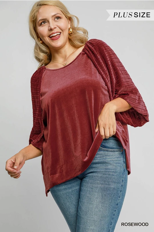 Tap Into Joy Velvet Top