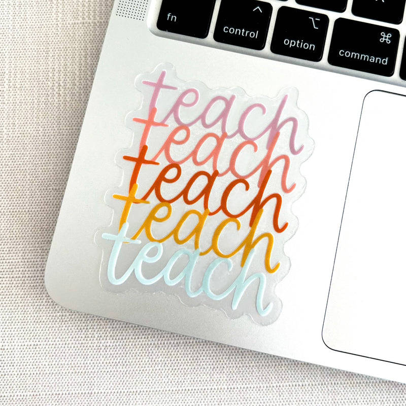 Clear Teach Sticker 3x3 in.