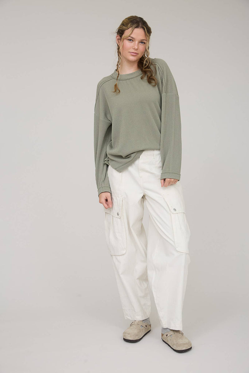 The Promise Ribbed Crew Neck Top