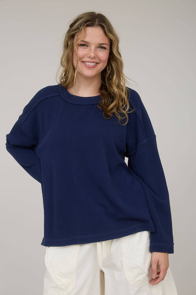 The Promise Ribbed Crew Neck Top