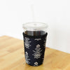 Midnight Damask Drink Sleeve Iced Coffee Koozie, Drink Cover