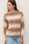 Gradiant Striped Wool Blend Sweater