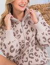 My Way Subtle Cheetah Print Pullover