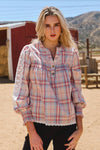 Lace & Plaid Top