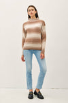 Gradiant Striped Wool Blend Sweater