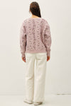 COZY FLORAL JACQUARD SWEATER TOP