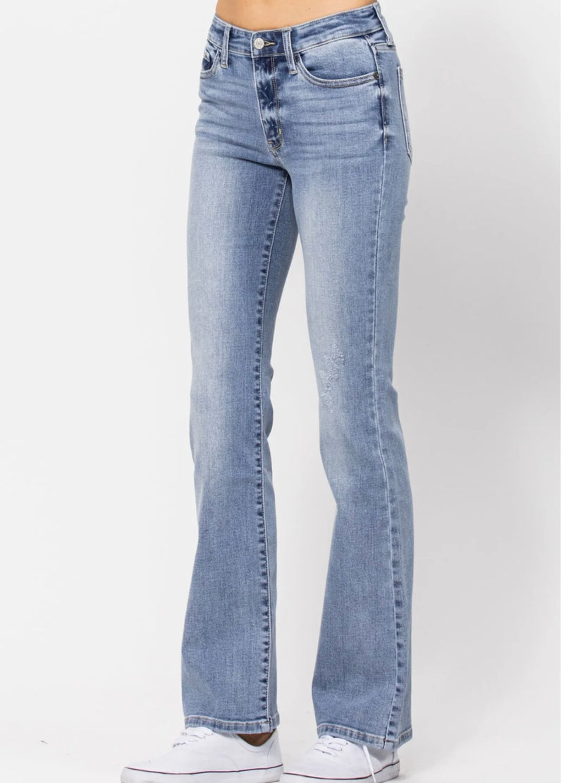 Judy Blue Mid Rise Bootcut Med Wash Jeans