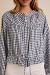 Gingham Tie Top