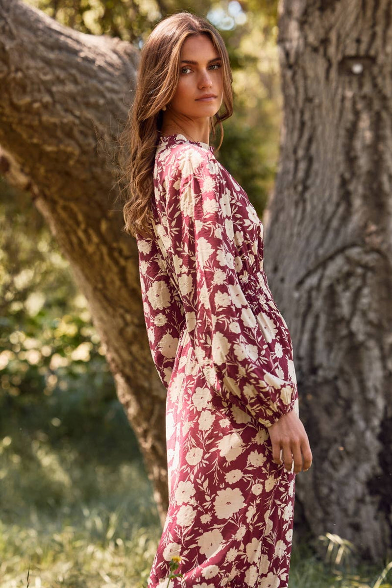 Plus Floral Printed Maxi Dress
