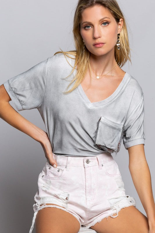 Girly Meets Basic Short Sleeve Top