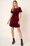 Veronica Velvet Knee Length Dress