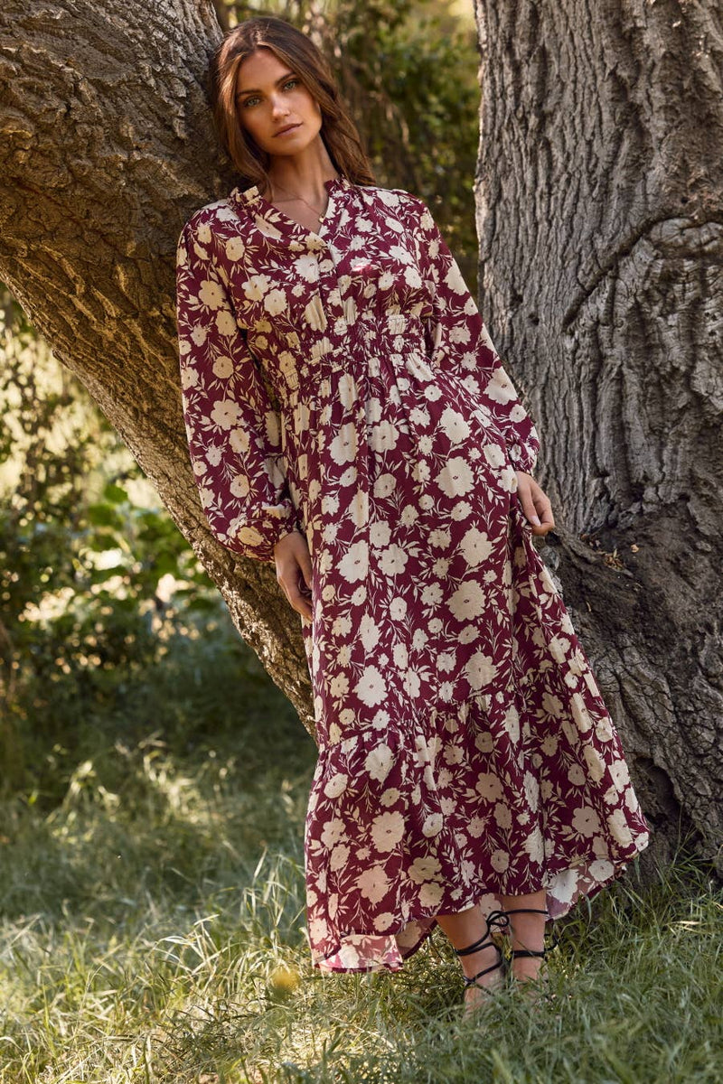 Plus Floral Printed Maxi Dress