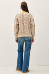 COZY FLORAL JACQUARD SWEATER TOP