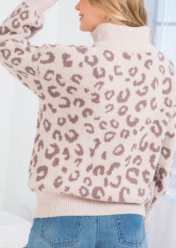 My Way Subtle Cheetah Print Pullover