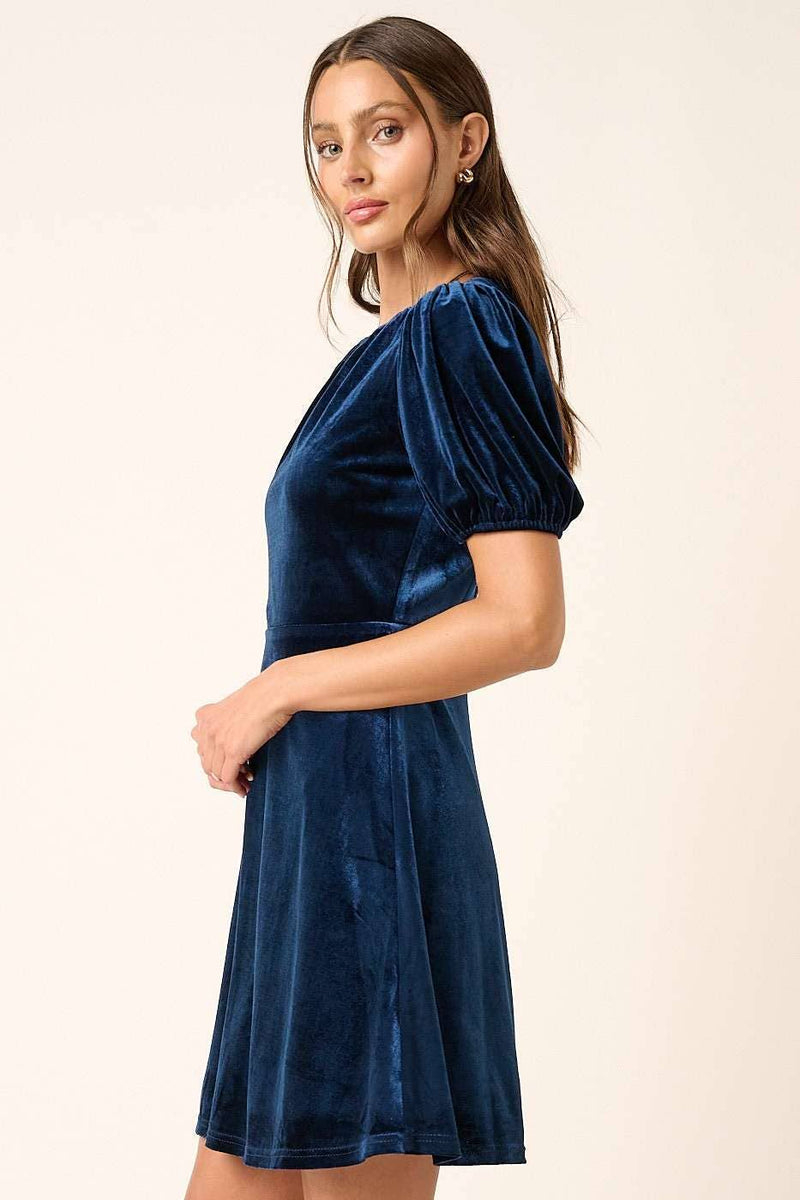 Veronica Velvet Knee Length Dress