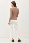 NEW COLOR-BASIC PULLOVER SOLID RIB KNIT