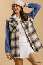 Plaid Fringy Shacket