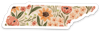 Tennessee State Floral Sticker 3.5x2in.