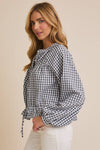 Gingham Tie Top