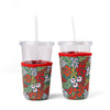 Christmas Floral Drink Sleeve | Iced Coffee, Drink Koozie