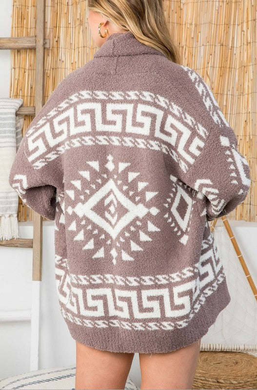 Tribal Print Cardigan